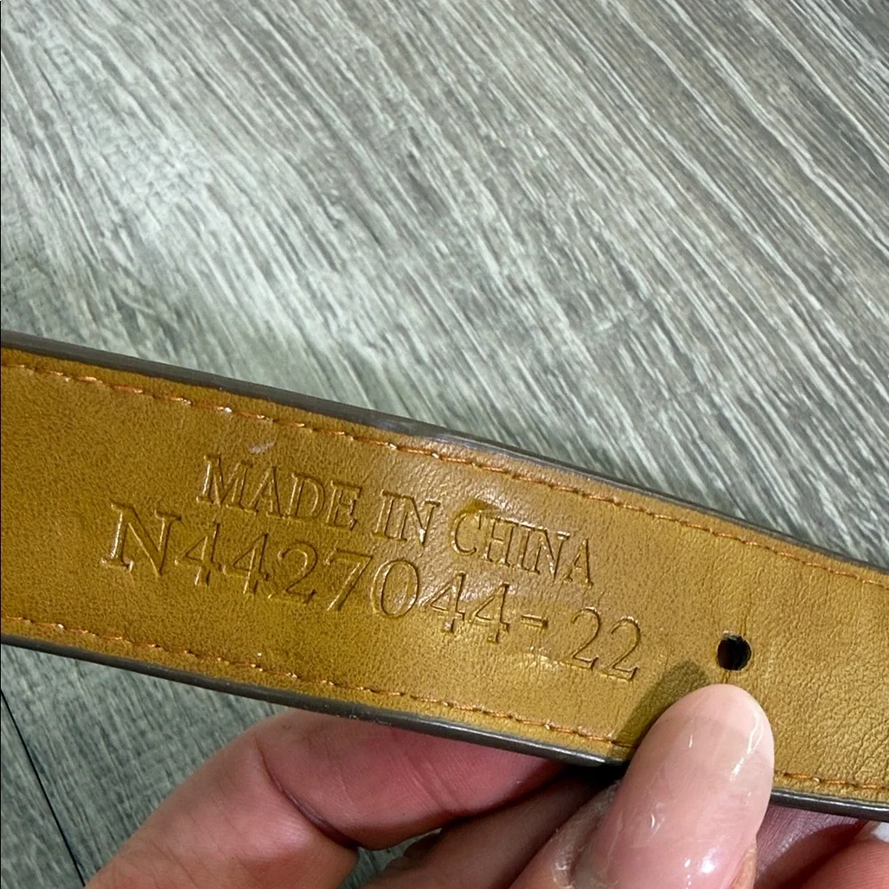Nocona Brown Belt with Pink and Silver Details